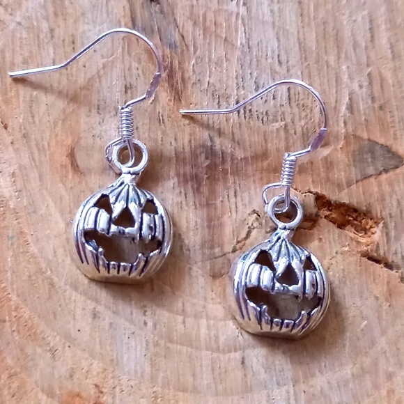 Jewelry - Sterling silver hook pumpkin earrings